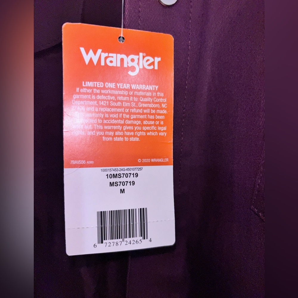 Wrangler Purple Cowboy Cut Shirt - Picture 6 of 11